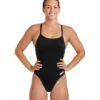 Maillot De Bain Arena Femme Team Dos Challenge Uni Noir Et Blanc -FRANCE NATATION Soldes 004766 550 womens team swimsuit challenge solid 001 o