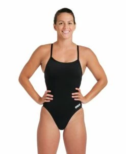 Maillot De Bain Arena Femme Team Dos Challenge Uni Noir Et Blanc