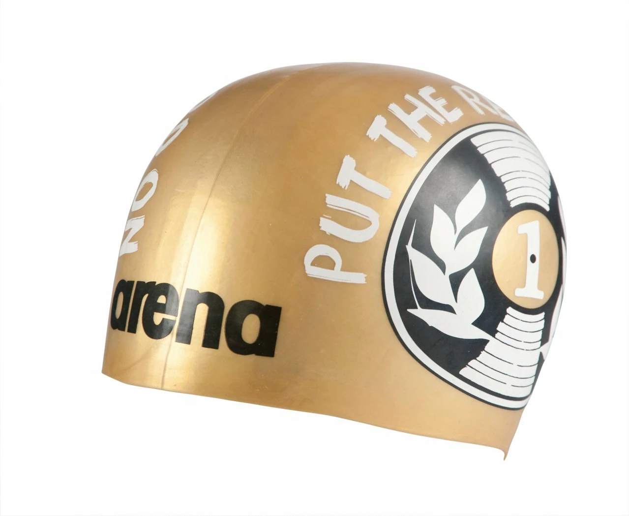 Bonnet Silicone De Natation Arena Poolish Moulded Disc Record Gold 3 Bonnet Silicone De Natation Arena Poolish Moulded Disc Record Gold