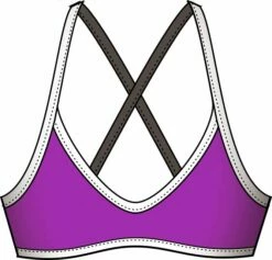 Haut De Maillot De Bain Femme Diana Twin Brassière Violet -FRANCE NATATION Soldes 3104010804
