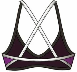 Haut De Maillot De Bain Femme Diana Twin Brassière Violet -FRANCE NATATION Soldes 3104010804bck