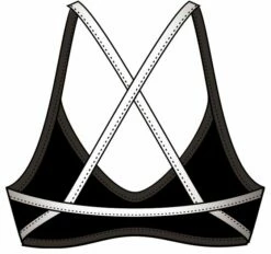 Haut De Maillot De Bain Femme Diana Twin Brassière Noir -FRANCE NATATION Soldes 3104010808bck
