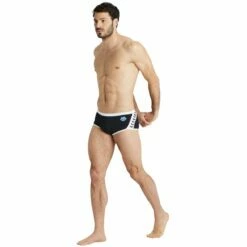 Maillot De Bain Arena Homme Arena ICONS Black White -FRANCE NATATION Soldes arena icons solid swim low waist short black white 7 1251075