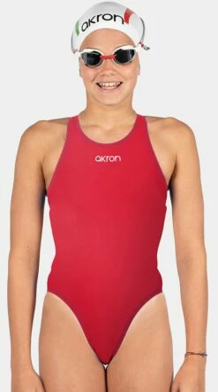 Maillot De Bain Fille Akron Babbitt JR Evo Bicolor Sport Red/Harvard