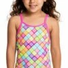 Maillot De Bain Funkita Enfant Fille Powder Puff Multicolore -FRANCE NATATION Soldes fg01t powder puff 01