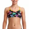 Maillot De Bain Funkita 2 Pièces Fille Palm Drive Noir -FRANCE NATATION Soldes fs02g palm drive 4166 0 0