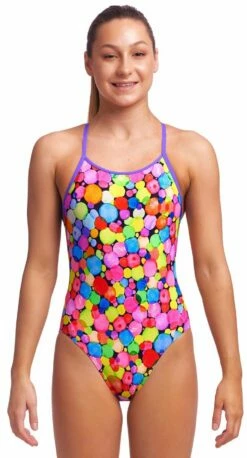 Maillot De Bain Funkita Fille Diamond Back - Bubble Tea