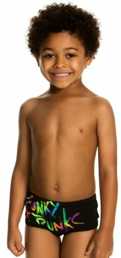 Maillot De Bain Funky Trunks Enfant Garçon Trunk Tag Noir