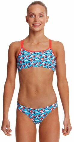 Maillot De Bain Funkita 2 Pièces Fille Swallowed Up Bleu