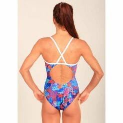 Maillot De Bain De Natation Femme Mako Nereid Coral Blue -FRANCE NATATION Soldes nereid coral blue3