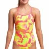 Maillot De Bain Funkita Fille Tie Me Tight - Pinged Pink -FRANCE NATATION Soldes pinged pink girls5