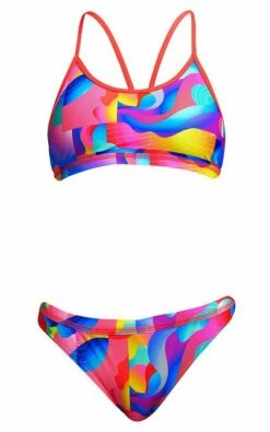 Maillot De Bain Funkita 2 Pièces Fille Racerback - Radar Rage -FRANCE NATATION Soldes radar rage girls 2p3