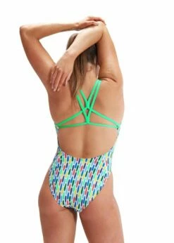 Maillot De Bain 1 Pièce SPEEDO Allover Digital Starback Swimsuit - Surfboard Stack -FRANCE NATATION Soldes sp3 12