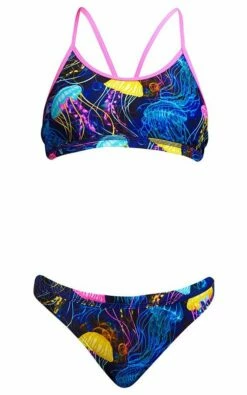 Maillot De Bain Funkita 2 Pièces Fille Racerback - Swimma Stinga -FRANCE NATATION Soldes swimma girls 2p3